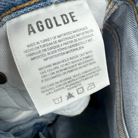 AGOLDE PINCH WAIST KICK FLARE IN RIPTIDE JEANS SIZE 30 B1219 - Picture 7 of 8